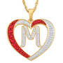 Personalized Diamond Initial Heart Pendant, Personalized Diamond Heart Pendant 2300 0011 m initial M