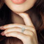 Personalized Forever Diamond Anniversary Ring Set, Personalized Forever Diamond Anniversary Ring Set 11161 0010 m model