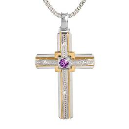 Birthstone Salvation Mens Pendant 6007 001 8 2
