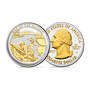 Platinum and Gold State Quarters, Platinum and Gold Highlighted Land of the Free Quarters 11129 0011 a GU