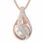 Love's Embrace Pearl & Diamond Necklace, Loves Embrace Pearl Diamond Pendant 6772 001 1 1