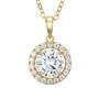 1kt Gold Halo Pendant with FREE Matching Earrings, 1kt Gold Halo Pendant with Free Matching Earrings 12201 0010 b pendant
