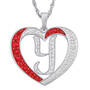 Personalized Diamond Initial Heart Pendant, Personalized Diamond Initial Heart Pendant 10926 0018 y initial Y
