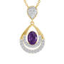 Birthstone Drop Necklace, Birthstone Drop Pendant 6930 0044 b february