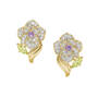 Birthstone & Diamond Rose Earrings, Birthstone Diamond Rose Earrings 11896 0012 f june