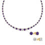 Birthstone Tennis Necklace with FREE Matching Earrings, Birthstone Tennis Necklace 11948 0010 b february