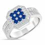Flair & Square Personalized Birthstone & Diamond Ring, Flair Square Personalized Birthstone Diamond Ring 2306 001 5 9