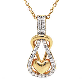 Diamond Heart Knot Pendant 11142 0824 a main