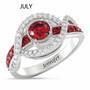 Birthstone Wave Ring, Birthstone Wave Ring 2202 001 0 11