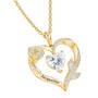 Personalized Rose of My Heart Diamond Pendant, Personalized Rose of My Heart Diamond Pendant 11874 0018 b angle