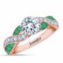 Birthstone Swirl Personalized Ring, Birthstone Swirl Ring 6531 001 3 5