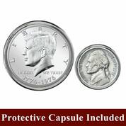 Jefferson Wartime Silver Nickel & Uncirculated Kennedy Bicentennial Silver Half-Dollar, jefferson kennedy wartime silver 3235 1389 b capsule