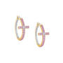 Birthstone & Diamond Cross Hoops, The Birthstone Diamond Cross Hoops 11446 0017 j october