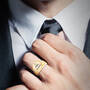 Personalized 1st Armored Division Diamond Ring, Personalized Army Unit Insignia Diamond Ring 12272 0097 m model