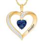 Personalized Birthstone Heart Pendant, Personalized Birthstone Heart Pendant 5447 001 8 9