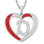 Personalized Diamond Initial Heart Pendant, Personalized Diamond Initial Heart Pendant 10926 0018 d initial D