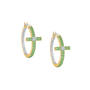 Birthstone & Diamond Cross Hoops, The Birthstone Diamond Cross Hoops 11446 0017 h august