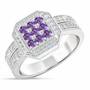 Flair & Square Personalized Birthstone & Diamond Ring, Flair Square Personalized Birthstone Diamond Ring 2306 001 5 2
