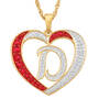 Personalized Diamond Initial Heart Pendant, Personalized Diamond Heart Pendant 2300 0011 d initial D