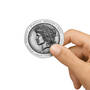 Peace 2 Dollar Silver Bull Coin 11812 0203 c hand