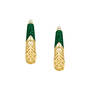 Birthstone Initial Hoops, Birthstone Initial Hoops 11897 0011 m side