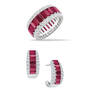 Birthstone Beauty Eternity Ring with FREE Matching Earrings, Birthstone Beauty Eternity Ring 12296 0016 g july