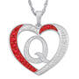 Personalized Diamond Initial Heart Pendant, Personalized Diamond Initial Heart Pendant 10926 0018 q initial Q