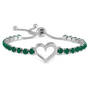 Open Heart Birthstone Bolo Bracelet, Open Heart Birthstone Bolo Bracelet 11567 0010 e may