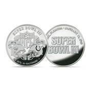 1st Jets' Super Bowl Win Silver Plated Flip Coin, Super Bowl Flip Coin Silver Plated Collection 11732 0051 a Jets3