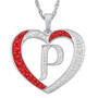 Personalized Diamond Initial Heart Pendant, Personalized Diamond Initial Heart Pendant 10926 0018 p initial P