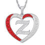 Personalized Diamond Initial Heart Pendant, Personalized Diamond Initial Heart Pendant 10926 0018 z initial Z