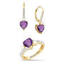 Birthstone Sweetheart Ring with FREE Matching Earrings, Birthstone Sweetheart Ring with FREE Matching Earrings 11763 0012 b february