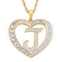 Personalized Birthstone Diamond Initial Heart Pendant 10575 0012 d april j