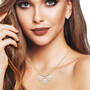 Trio of Hearts Diamond Necklace with FREE Matching Earrings, Trio of Hearts Diamond Necklace with Free Earrings 11808 0019 m model