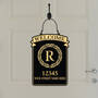 The Monogrammed Address Sign, Personalized Metal Monogram Hanging Sign 11929 0013 m room