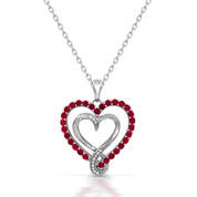 Sterling Silver Double Heart Pendant 11142 1442 a main
