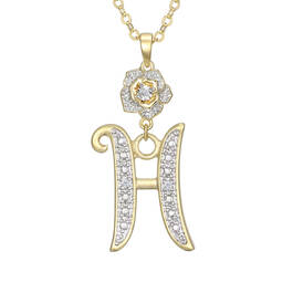 Diamond Rose Initial Pendant 12023 0024 i pendant