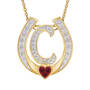 Diamond Initial Horseshoe Pendant, Diamond Initial Horseshoe Pendant 11352 0019 c initial