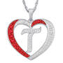 Personalized Diamond Initial Heart Pendant, Personalized Diamond Initial Heart Pendant 10926 0018 t initial T