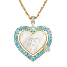 Birthstone&Diamond Heart Pendant 12465 0011 c march