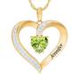 Personalized Birthstone Heart Pendant, Personalized Birthstone Heart Pendant 5447 001 8 8