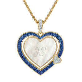 Birthstone&Diamond Heart Pendant 12465 0011 i september