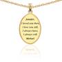 "I Love You" Personalized Diamond Pendant, Personalized Diamond I Love You Pendant 5238 002 9 3
