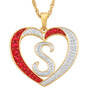 Personalized Diamond Initial Heart Pendant, Personalized Diamond Heart Pendant 2300 0011 s initial S
