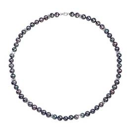 From Darkness Comes Light Black Pearl Necklace and FREE Earrings 11785 0024 b neck