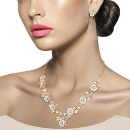 The Floral Majesty Necklace Earrings 11441 0012 m model