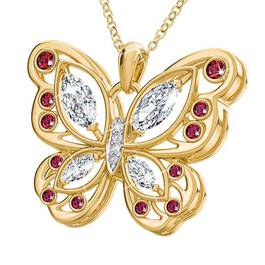 The Birthstone Butterfly Diamond Pendant 2030 001 8 13