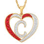 Personalized Diamond Initial Heart Pendant, Personalized Diamond Heart Pendant 2300 0011 c initial C