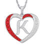 Personalized Diamond Initial Heart Pendant, Personalized Diamond Initial Heart Pendant 10926 0018 k initial K
