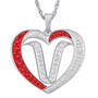 Personalized Diamond Initial Heart Pendant, Personalized Diamond Initial Heart Pendant 10926 0018 v initial V